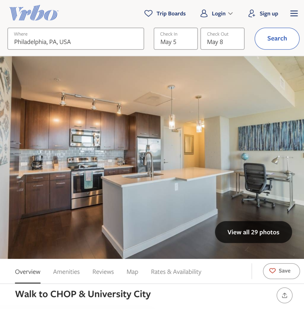 One of the UrHip short-term rentals in Philadelphia