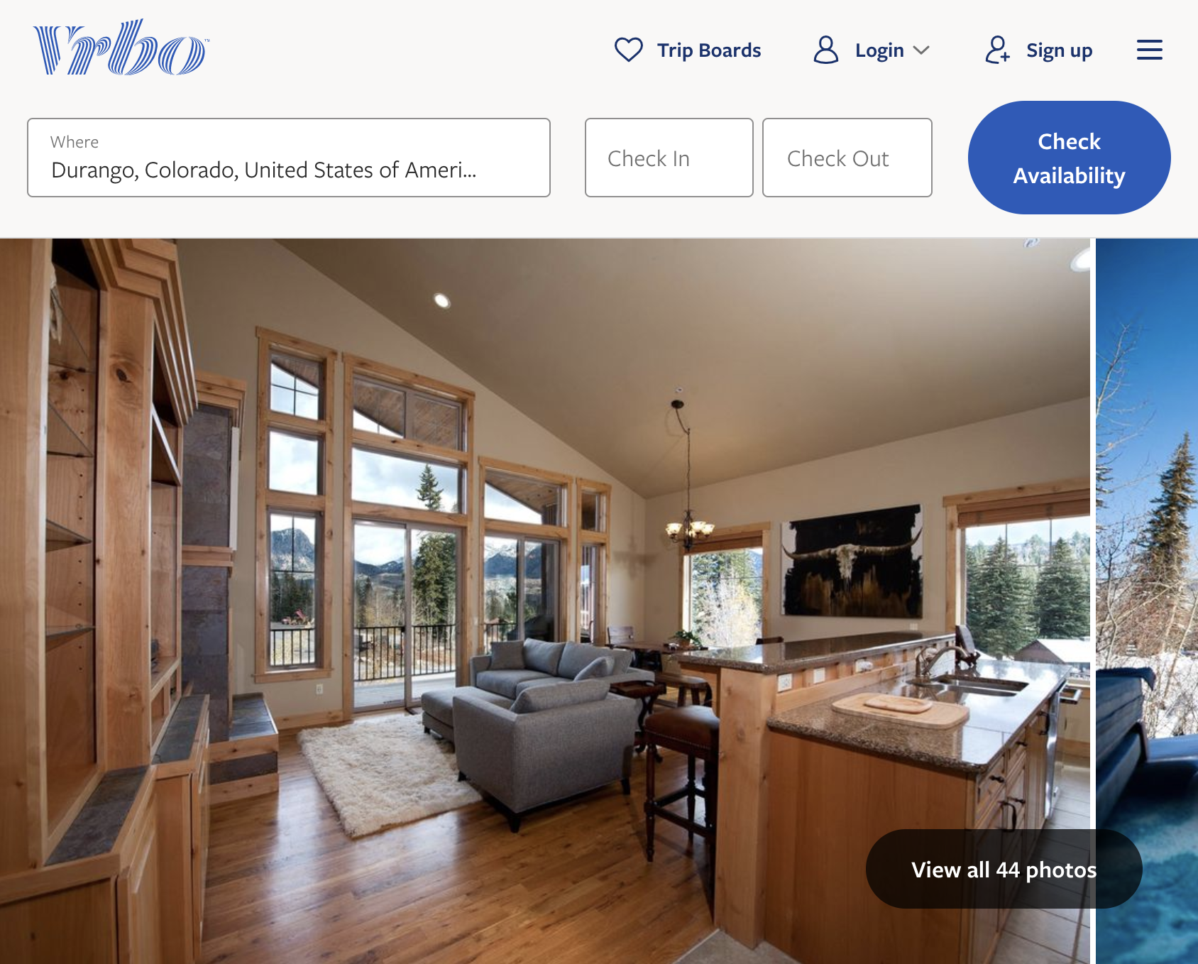 Vrbo listing of a Colorado short-term rental
