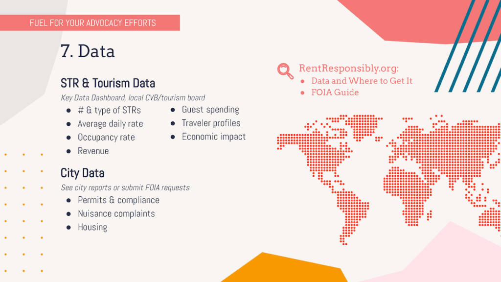 Data your short-term rental advocacy campaign needs and where to find it