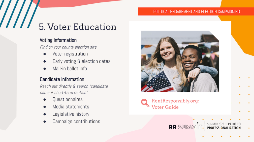 Tips on how to share important voting and candidate information with members for elections.