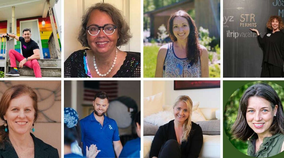A collage of short-term rental owners, hosts, and managers from Rent Responsibly's top 10 most popular stories of 2022