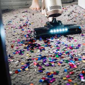 Glitter at Vacation Rental. First line of defense is the vacuum.