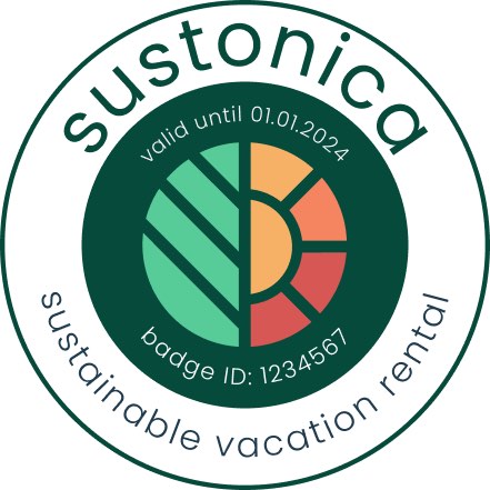 Sustonica sustainable vacation rental badge