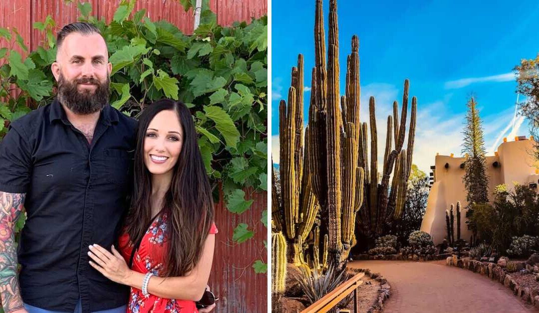 John Knapp and Kelsey Wood, owners of Stay J & K vacation rentals in Phoenix, Arizona