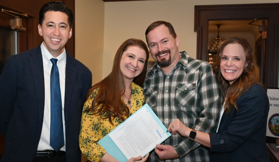 Ricco Garcia of Airbnb Government Relations, Melissa and Jeremy Radford, and IVRA Vice President Cara Hipwell