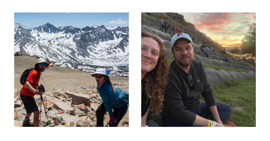 Danielle with her partner Danny.