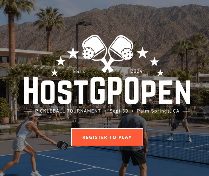 HostGPOpen pickleball tournament, September 30, Palm Springs, California